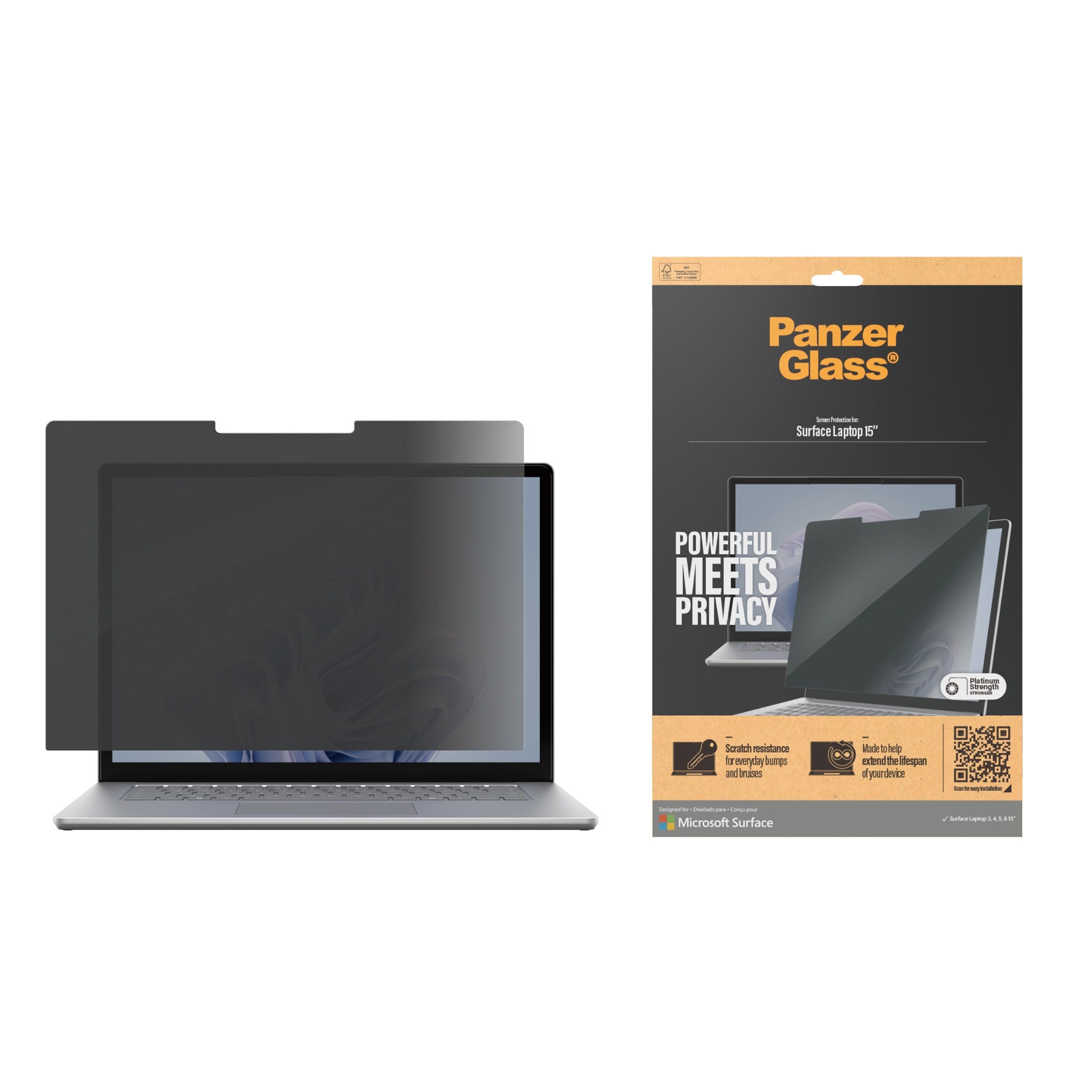 PanzerGlass® Privacy Screen Protector Microsoft Surface Laptop 15