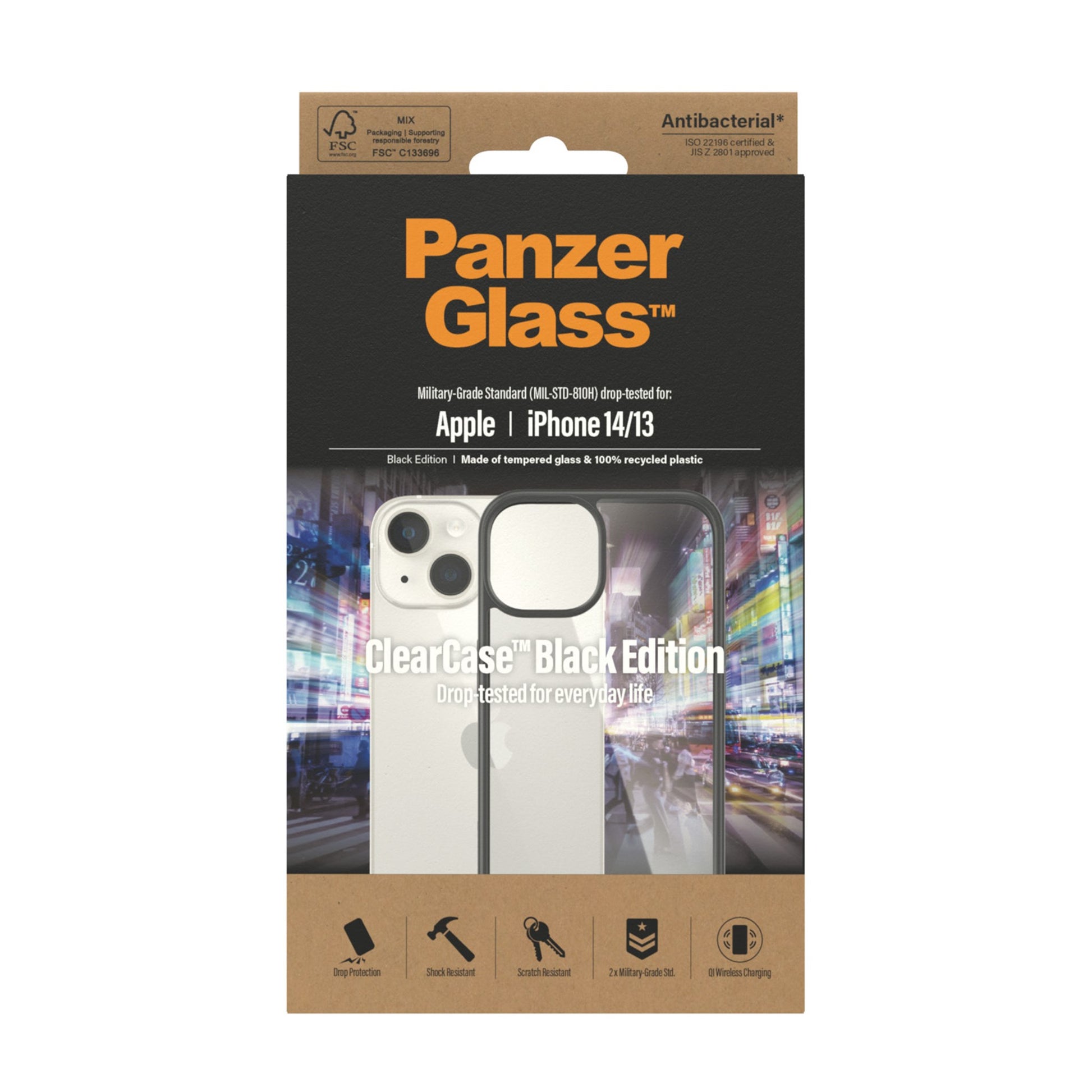 PanzerGlass® ClearCase Apple iPhone 14 | 13 | Black 3