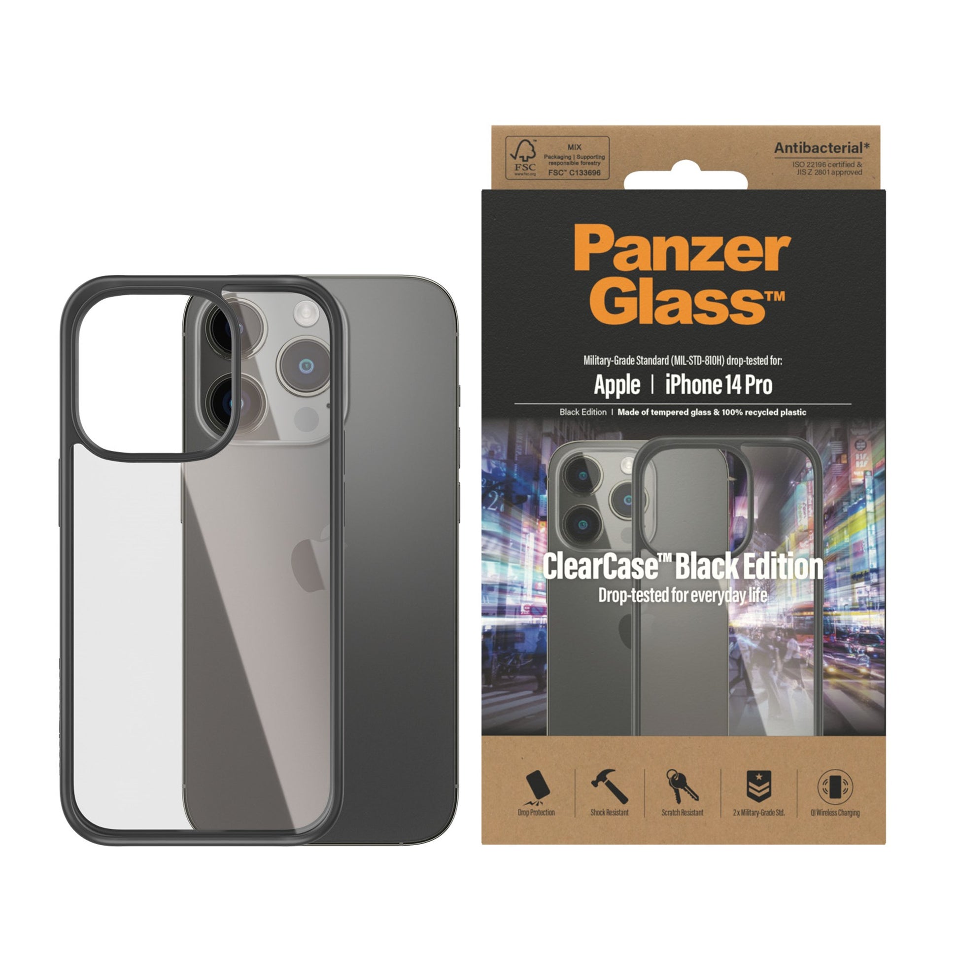 PanzerGlass™ ClearCase Apple iPhone 14 Pro | Black 2