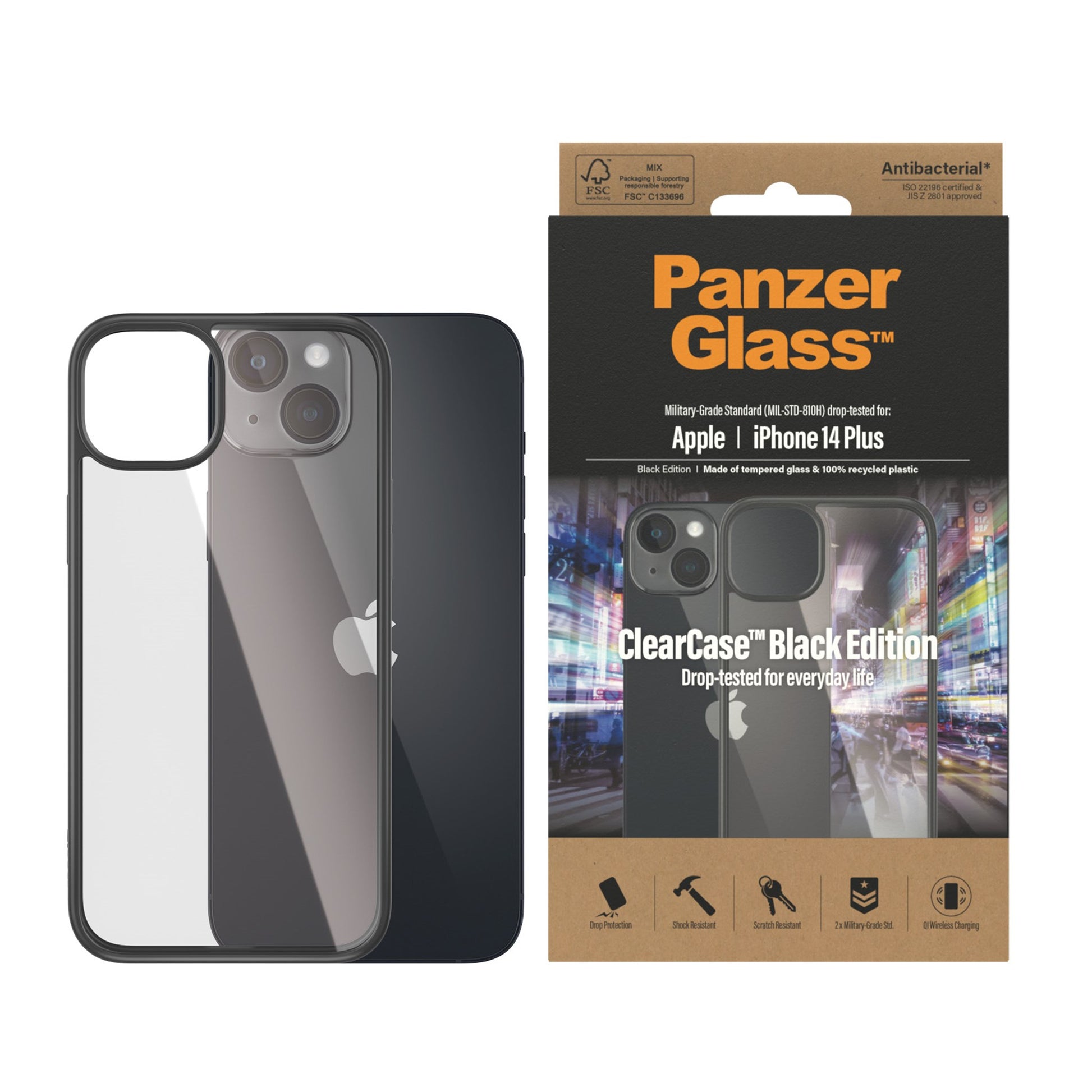 PanzerGlass™ ClearCase Apple iPhone 14 Plus | Black 2