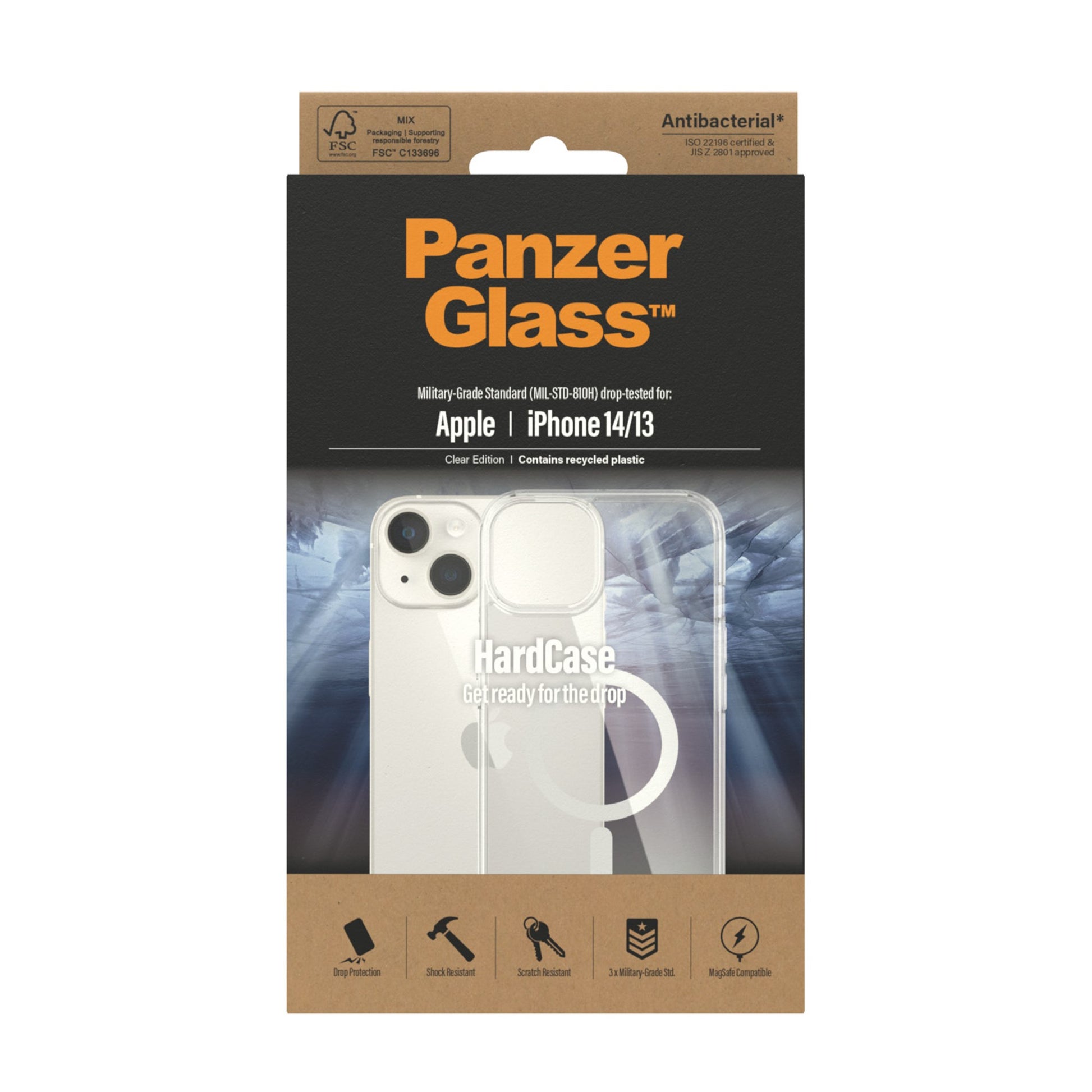 PanzerGlass® HardCase MagSafe Compatible Apple iPhone 14 | 13 | Clear 3