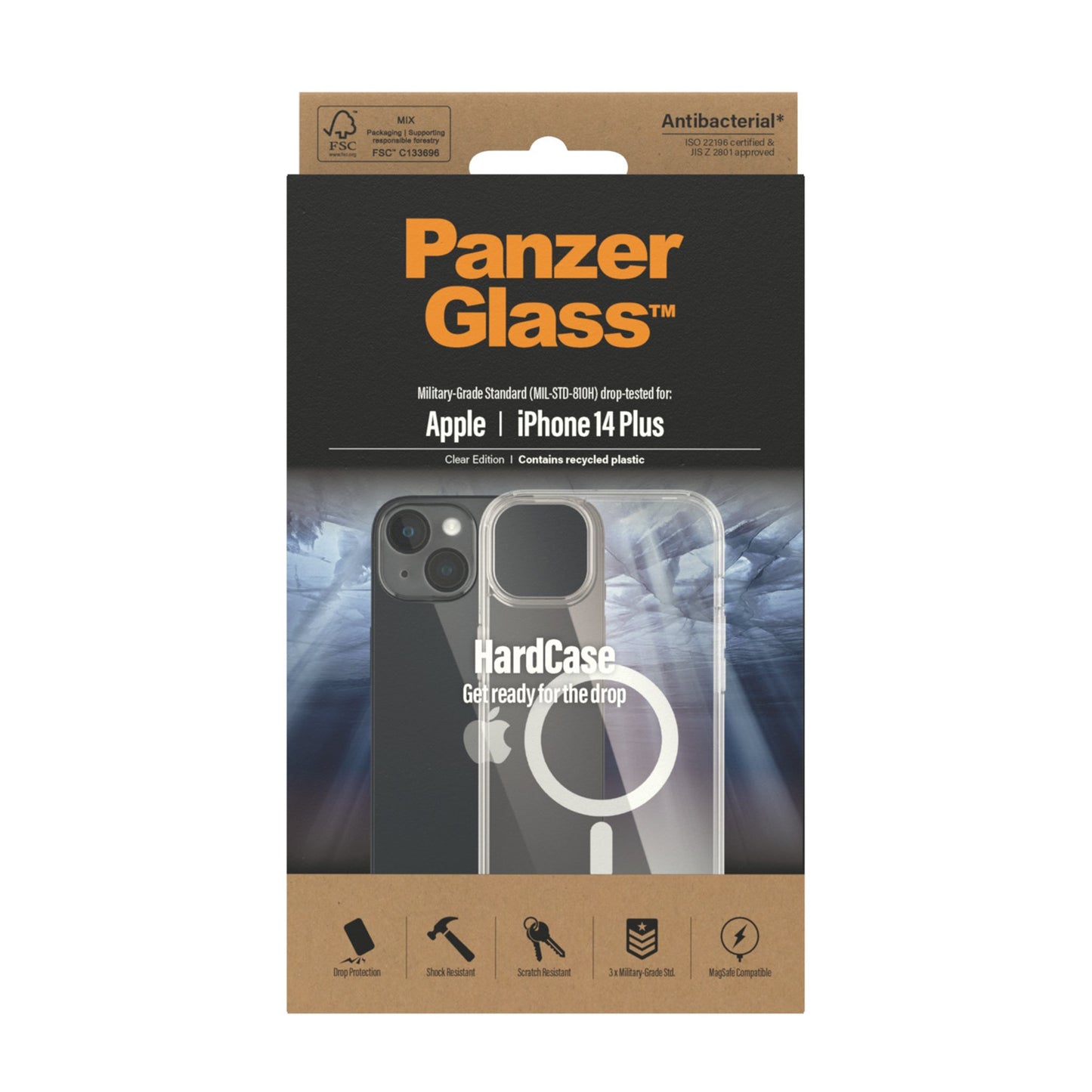 PanzerGlass® HardCase MagSafe Compatible Apple iPhone 14 Plus | Clear 3