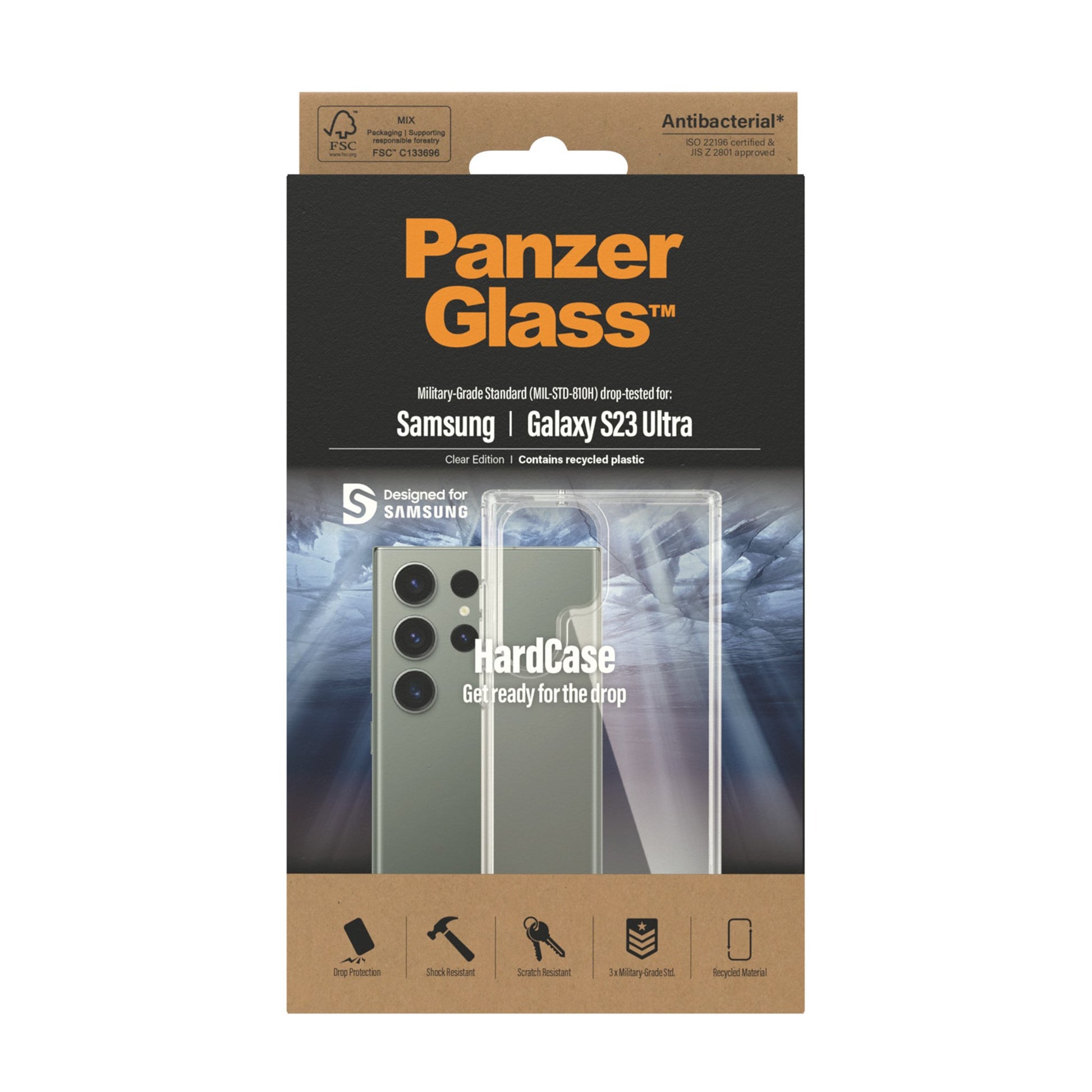 PanzerGlass™ HardCase Samsung Galaxy S23 Ultra | Transparent 3