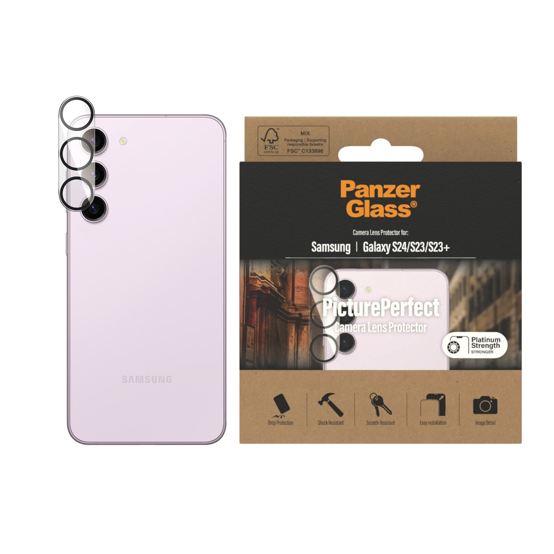 PanzerGlass™ PicturePerfect Camera Lens Protector Samsung Galaxy S23 | S23+ 2