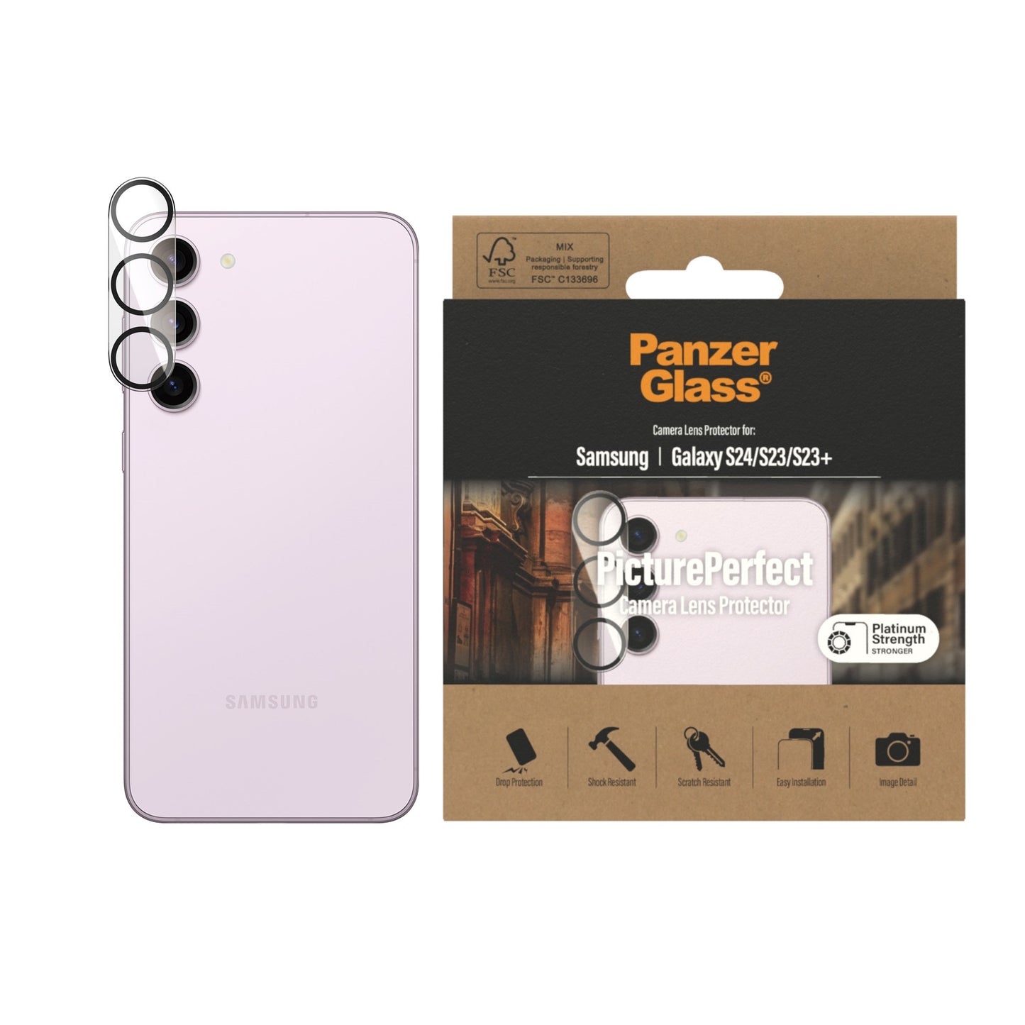 PanzerGlass® PicturePerfect Camera Lens Protector Samsung Galaxy S23 | S23 Plus 2