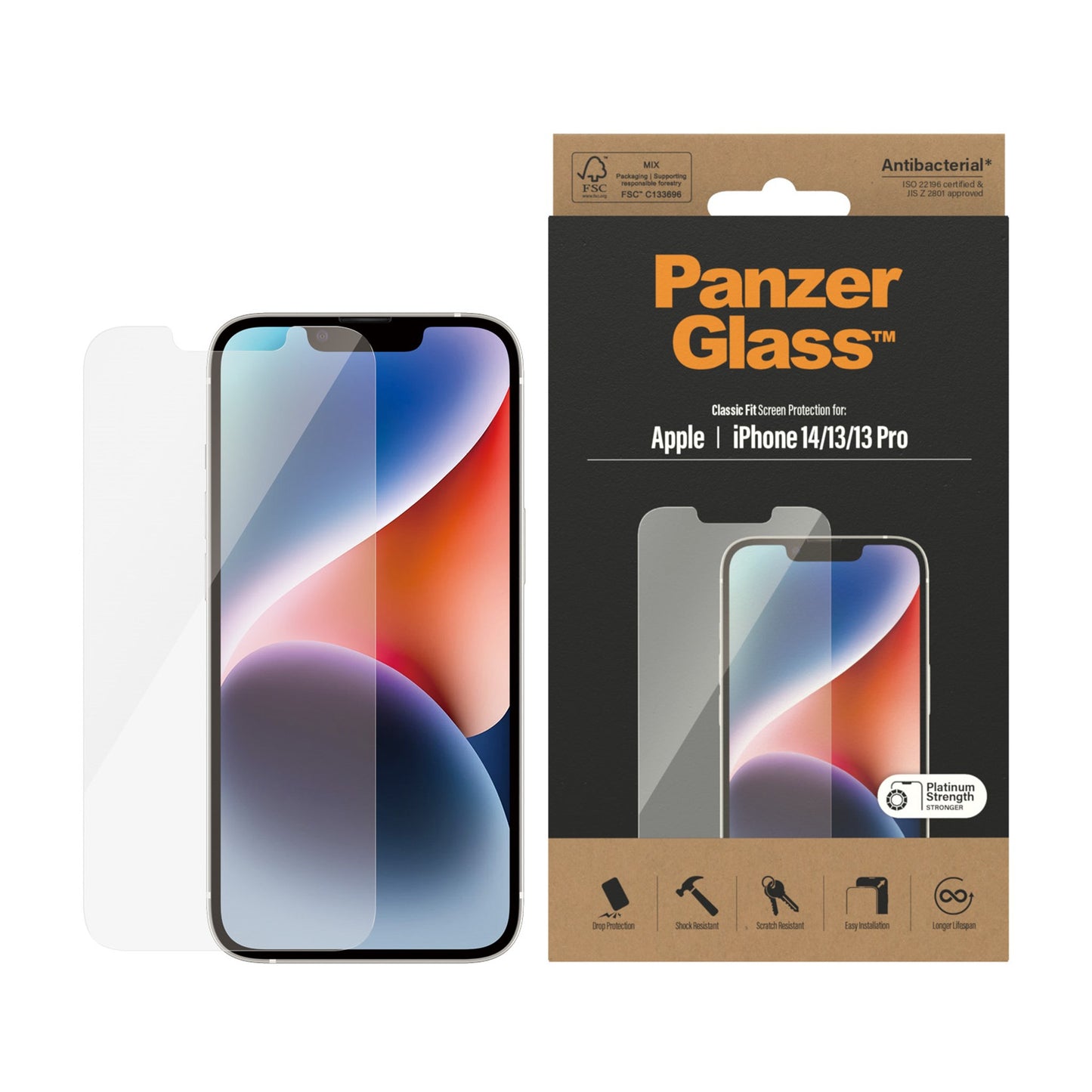 PanzerGlass™ Screen Protector Apple iPhone 14 | 13 | 13 Pro | Classic Fit 2