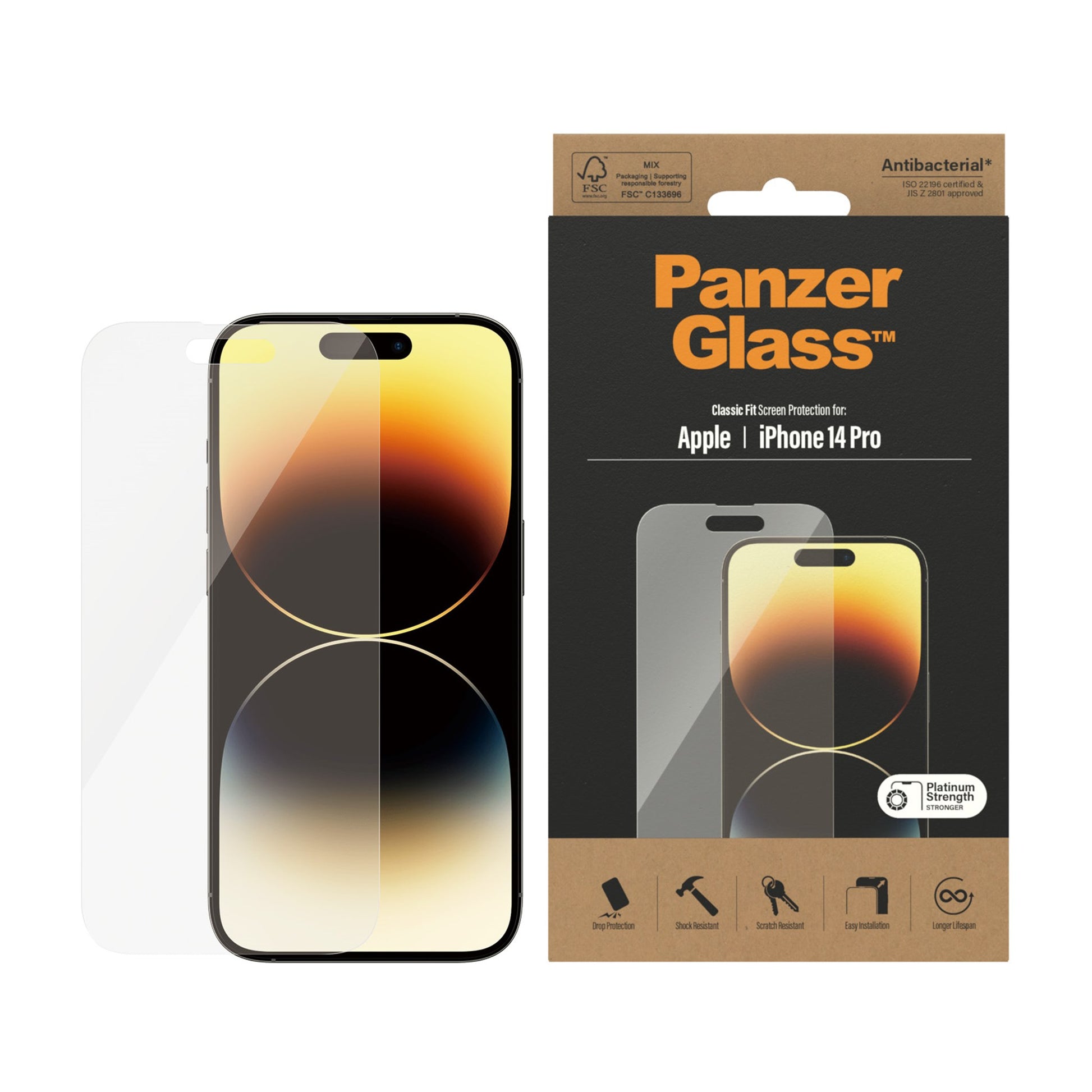 PanzerGlass™ Screen Protector Apple iPhone 14 Pro | Classic Fit 3