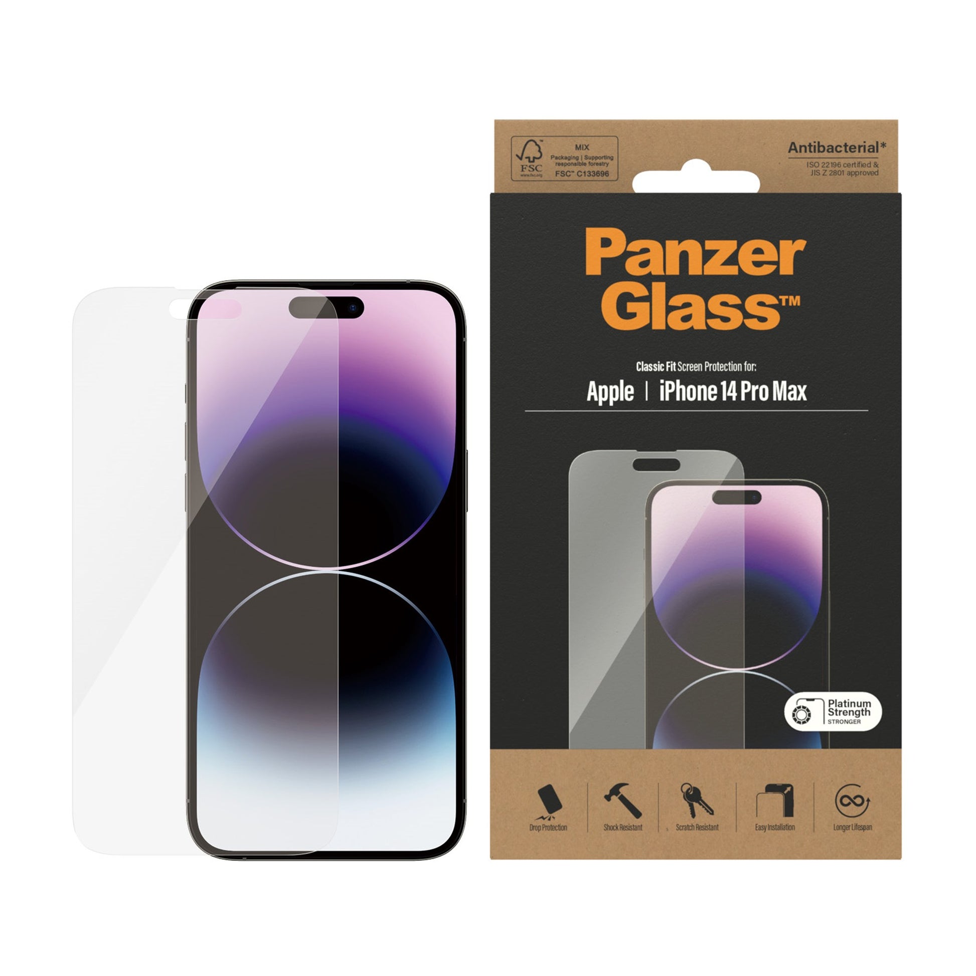 PanzerGlass™ Screen Protector Apple iPhone 14 Pro Max | Classic Fit 2
