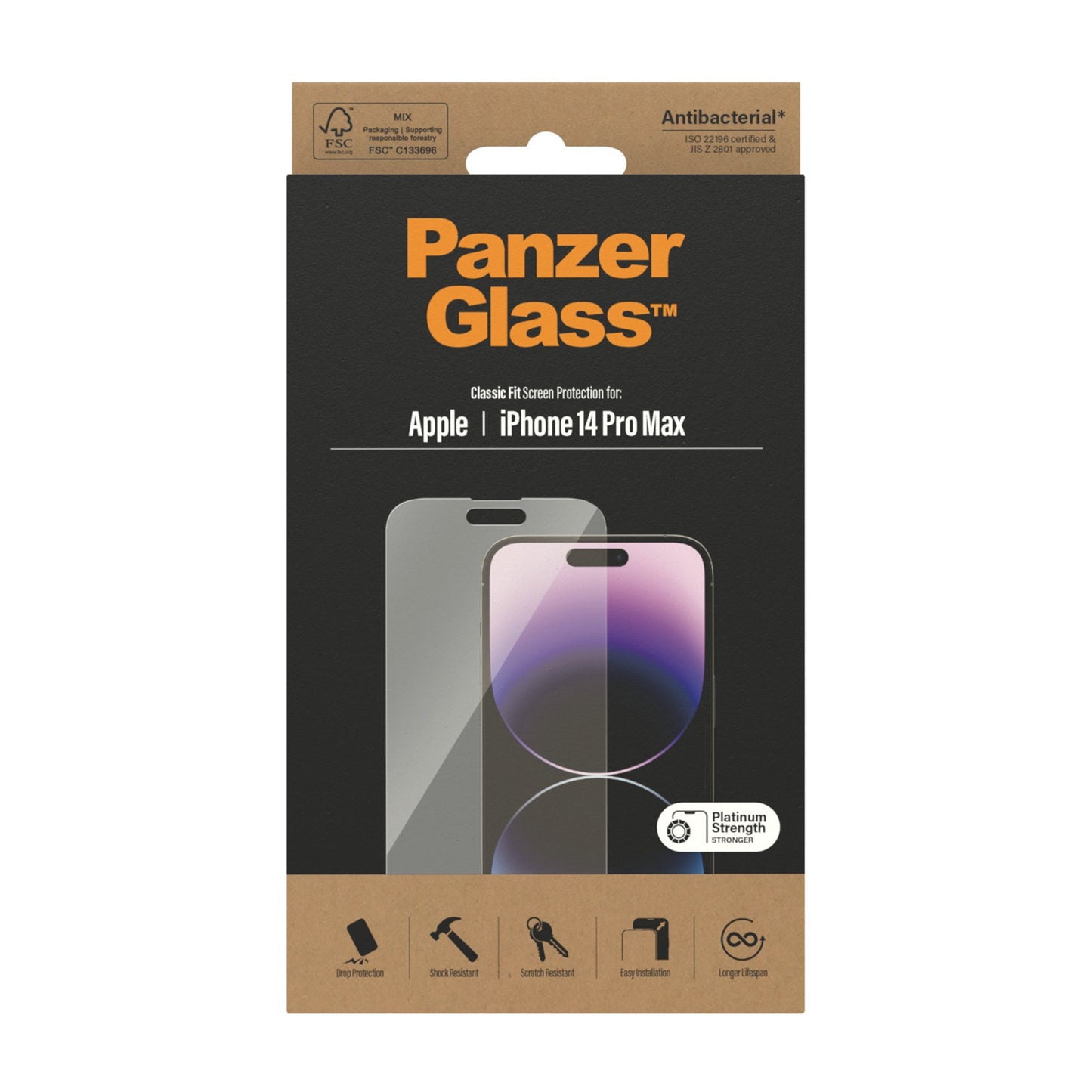 PanzerGlass™ Screen Protector Apple iPhone 14 Pro Max | Classic Fit 3