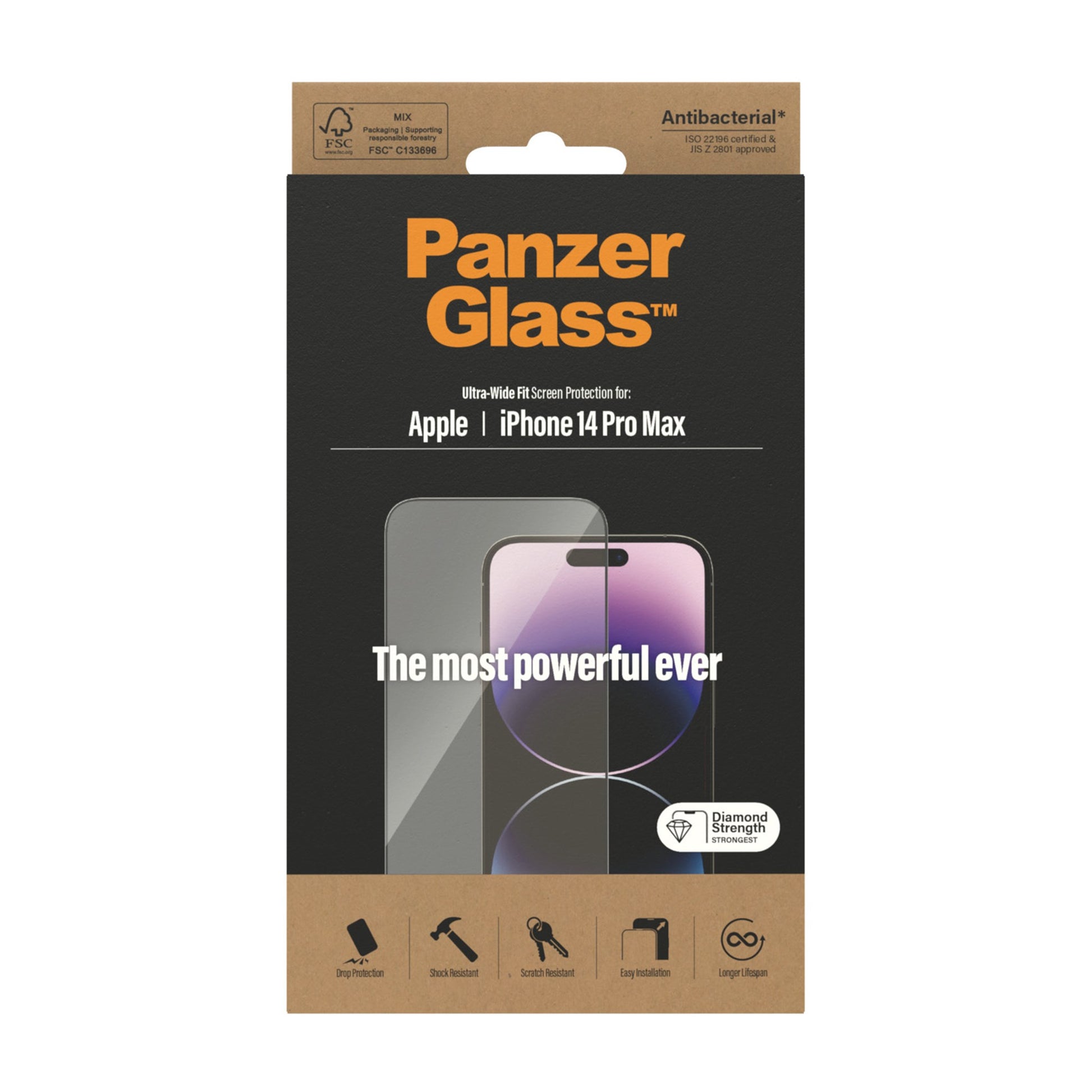 PanzerGlass™ Screen Protector Apple iPhone 14 Pro Max | Ultra-Wide Fit 3