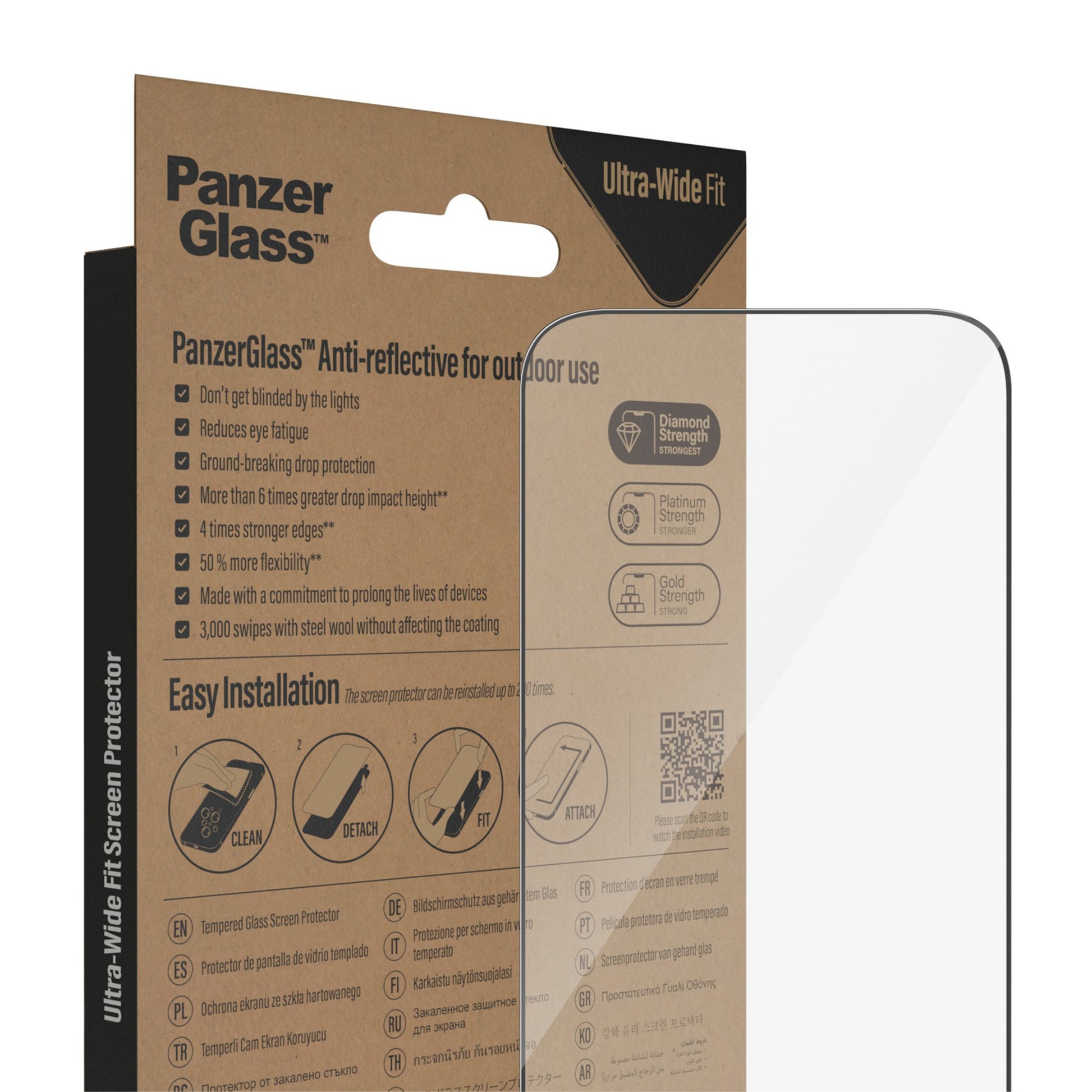 PanzerGlass® Anti-reflective Screen Protector Apple iPhone 14 Pro | Ultra-Wide Fit 6
