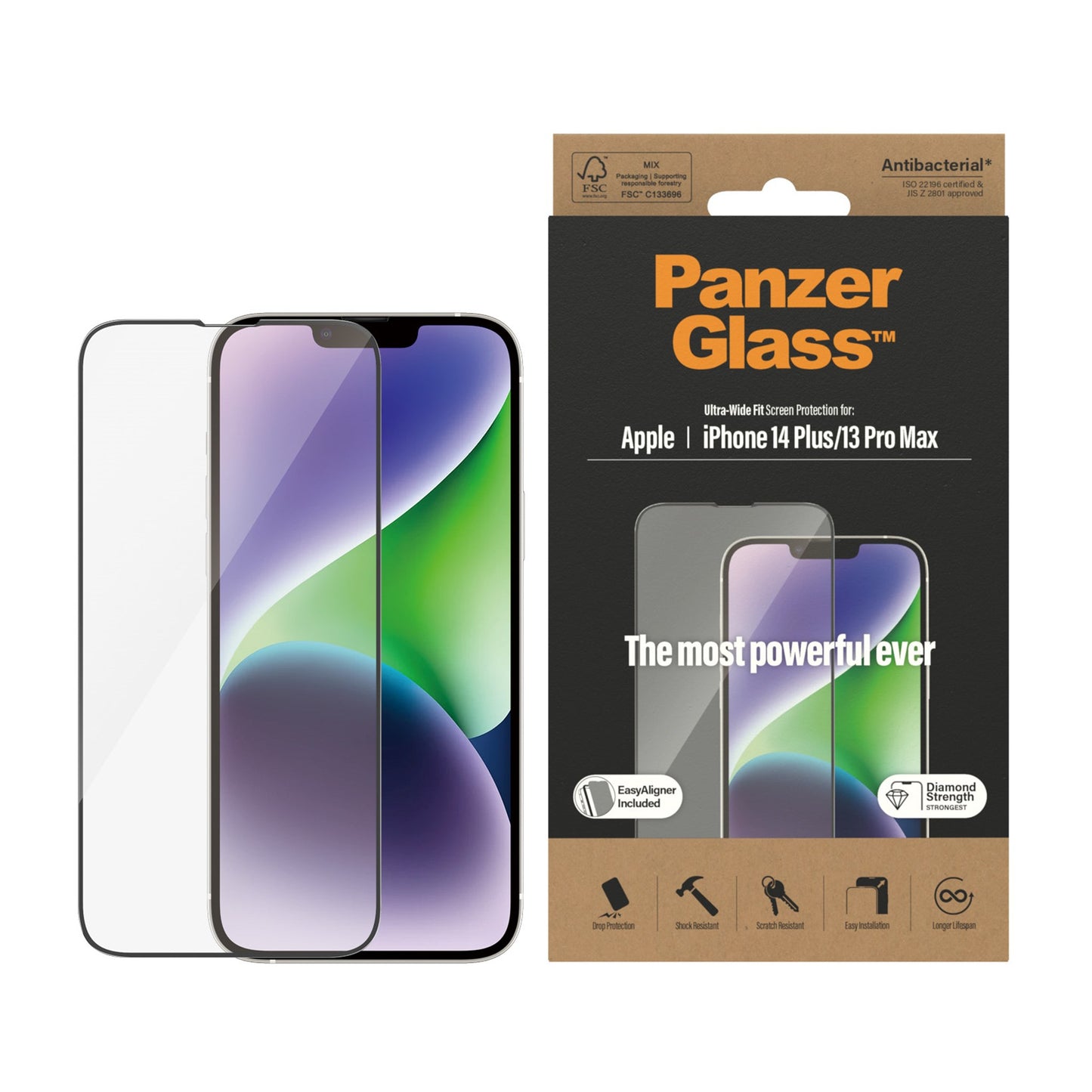 PanzerGlass™ Screen Protector Apple iPhone 14 Plus | 13 Pro Max | Ultra-Wide Fit w. EasyAligner 2