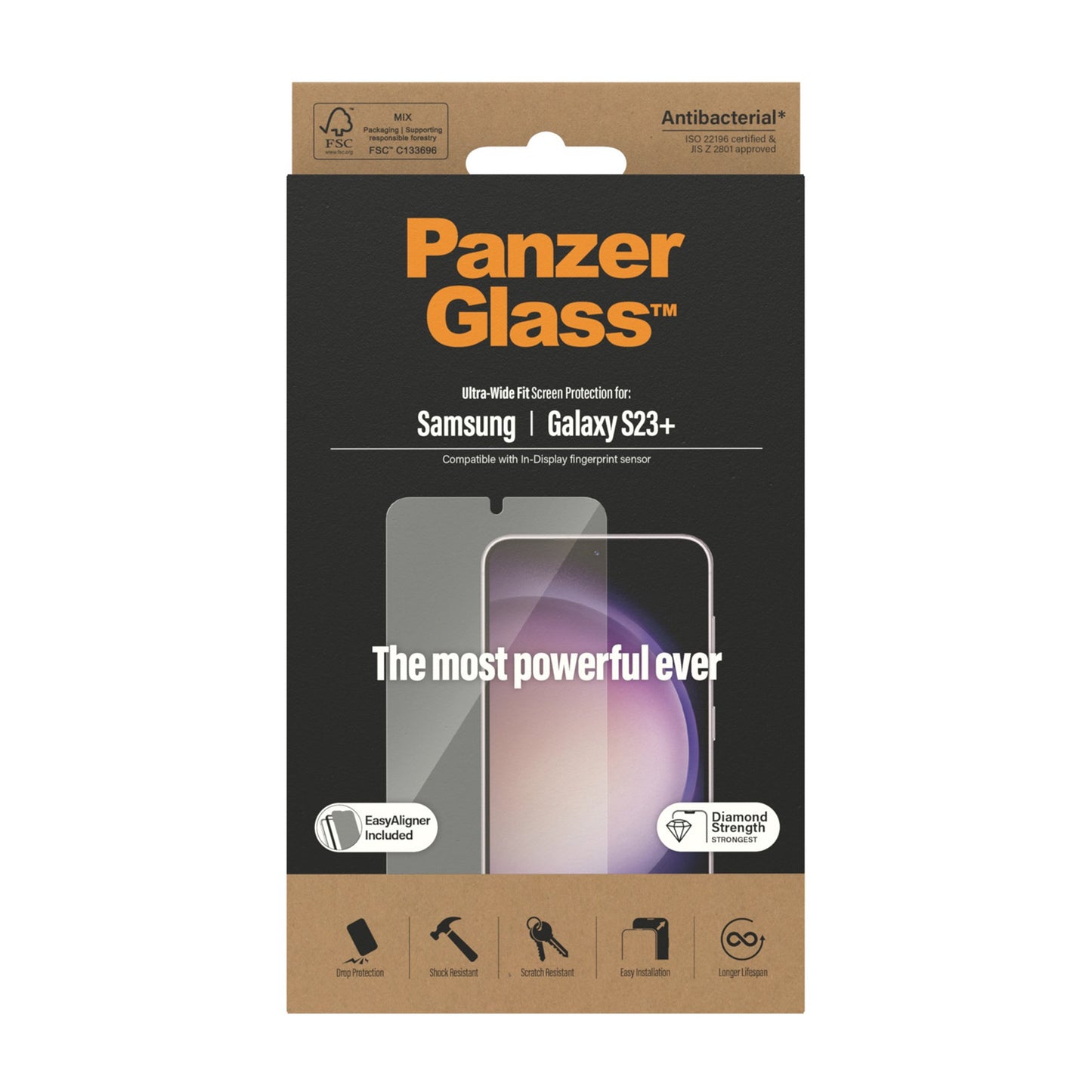 PanzerGlass® Screen Protector Samsung Galaxy S23 Plus | Ultra-Wide Fit w. EasyAligner 3