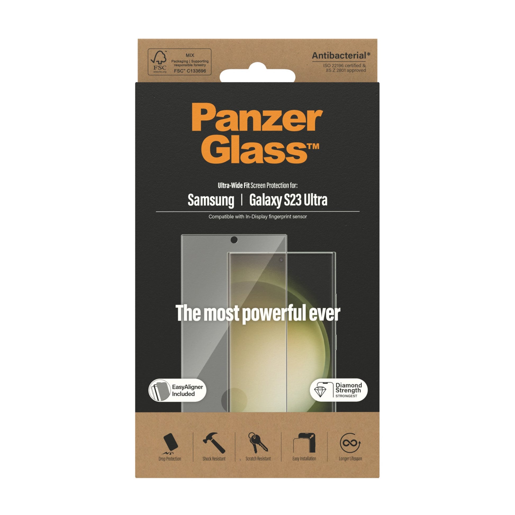 PanzerGlass™ Screen Protector Samsung Galaxy S23 Ultra | Ultra-Wide Fit w. EasyAligner 3