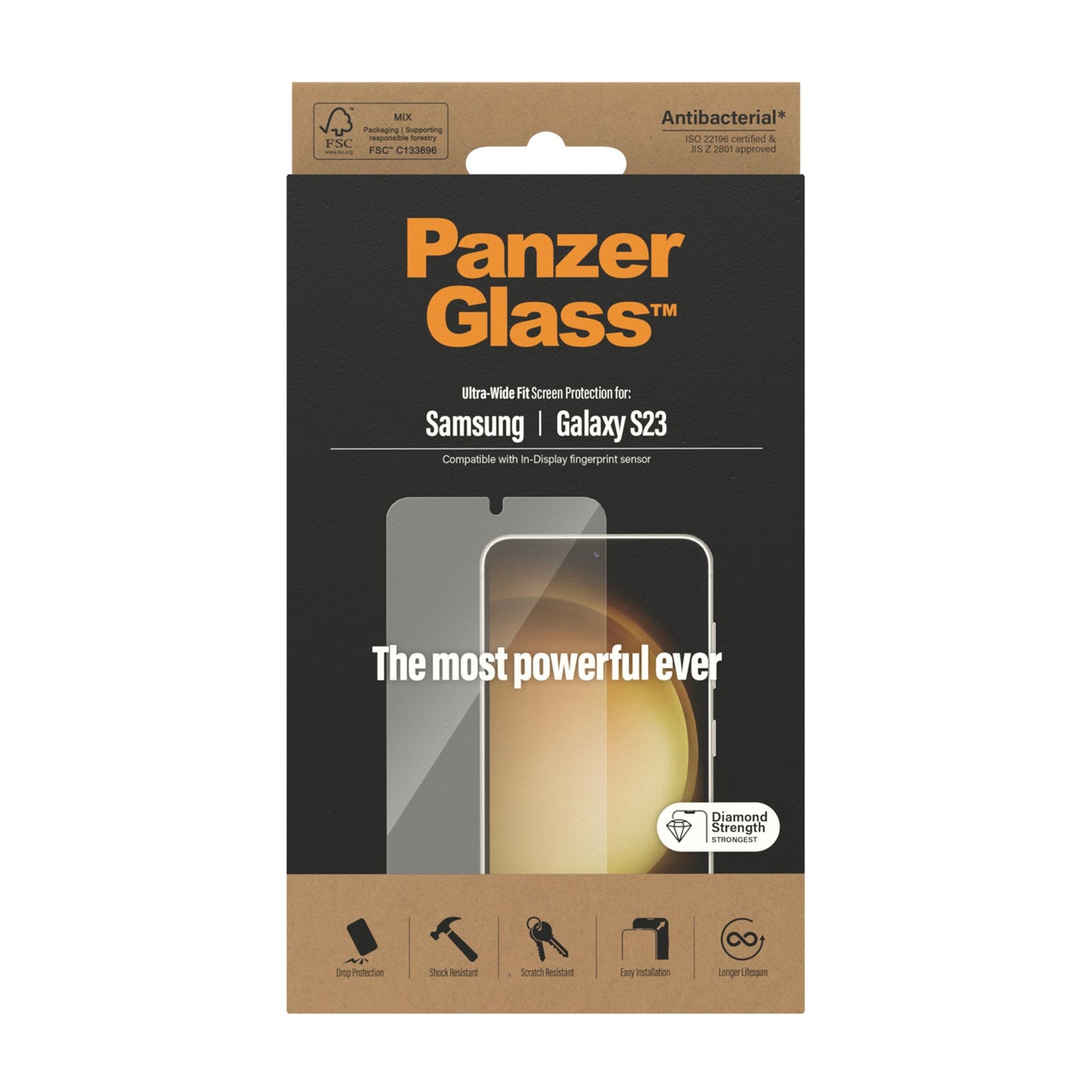 PanzerGlass™ Screen Protector Samsung Galaxy S23 | Ultra-Wide Fit 3