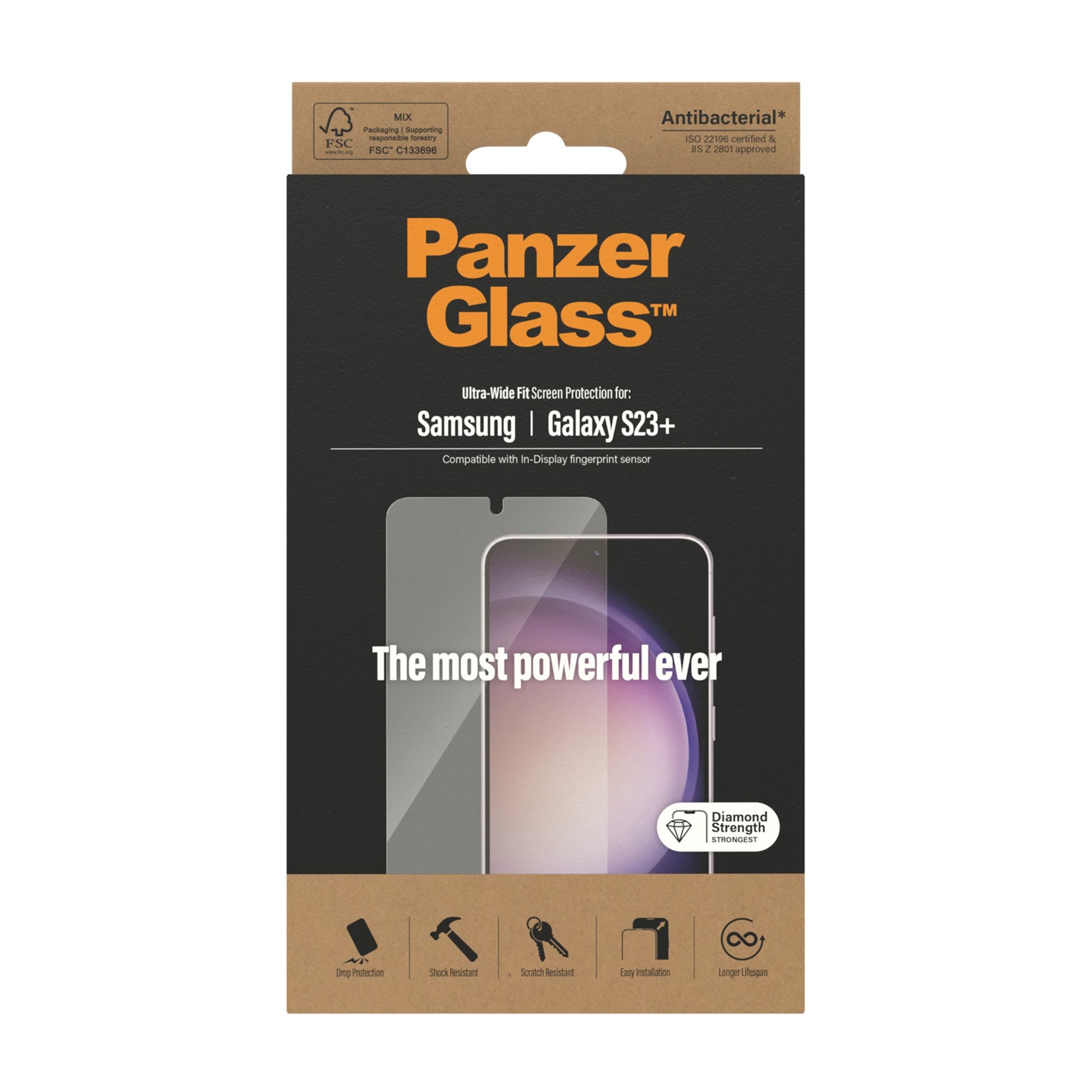 PanzerGlass® Screen Protector Samsung Galaxy S23 Plus | Ultra-Wide Fit 3