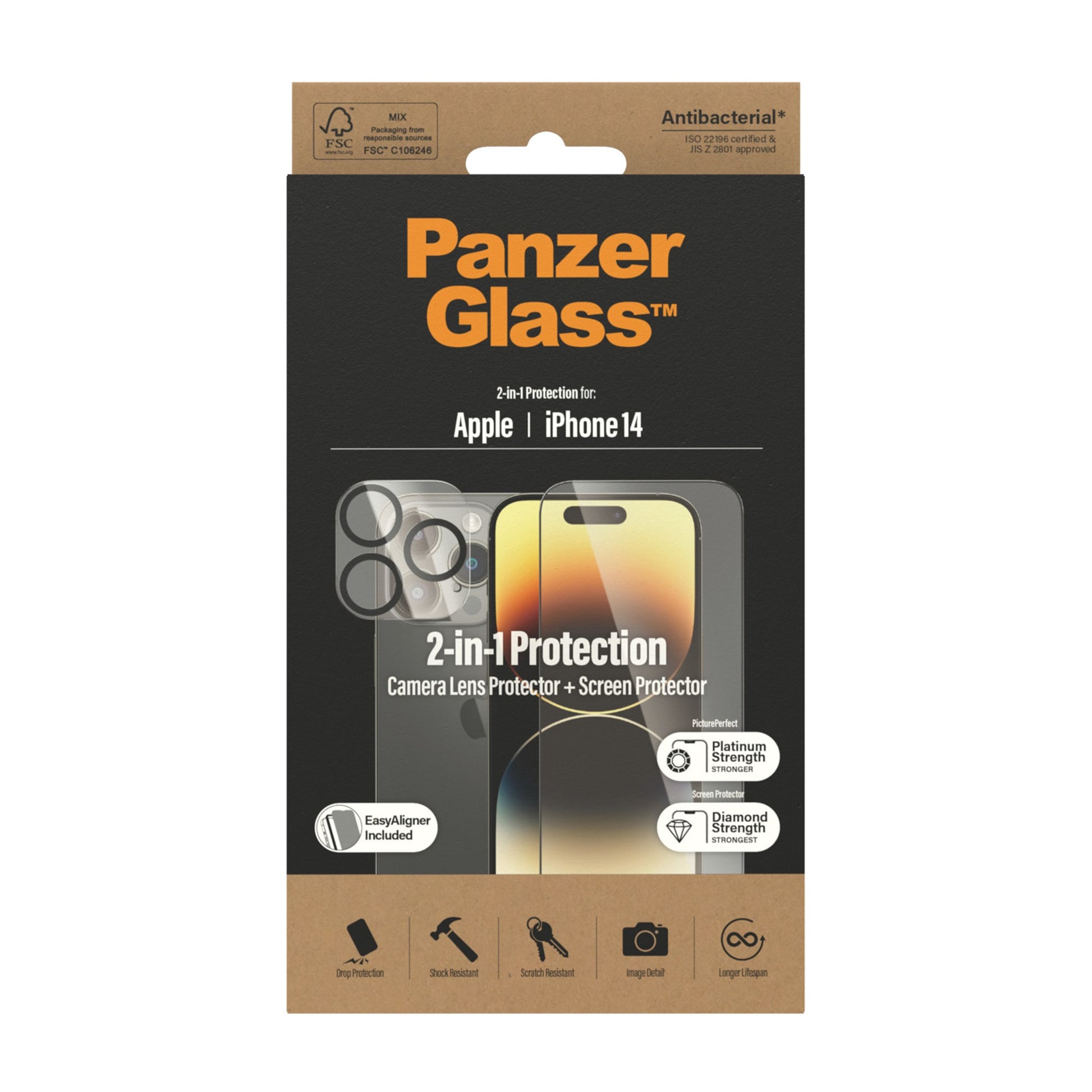 PanzerGlass™ 2-in-1 Pack Apple iPhone 14 3