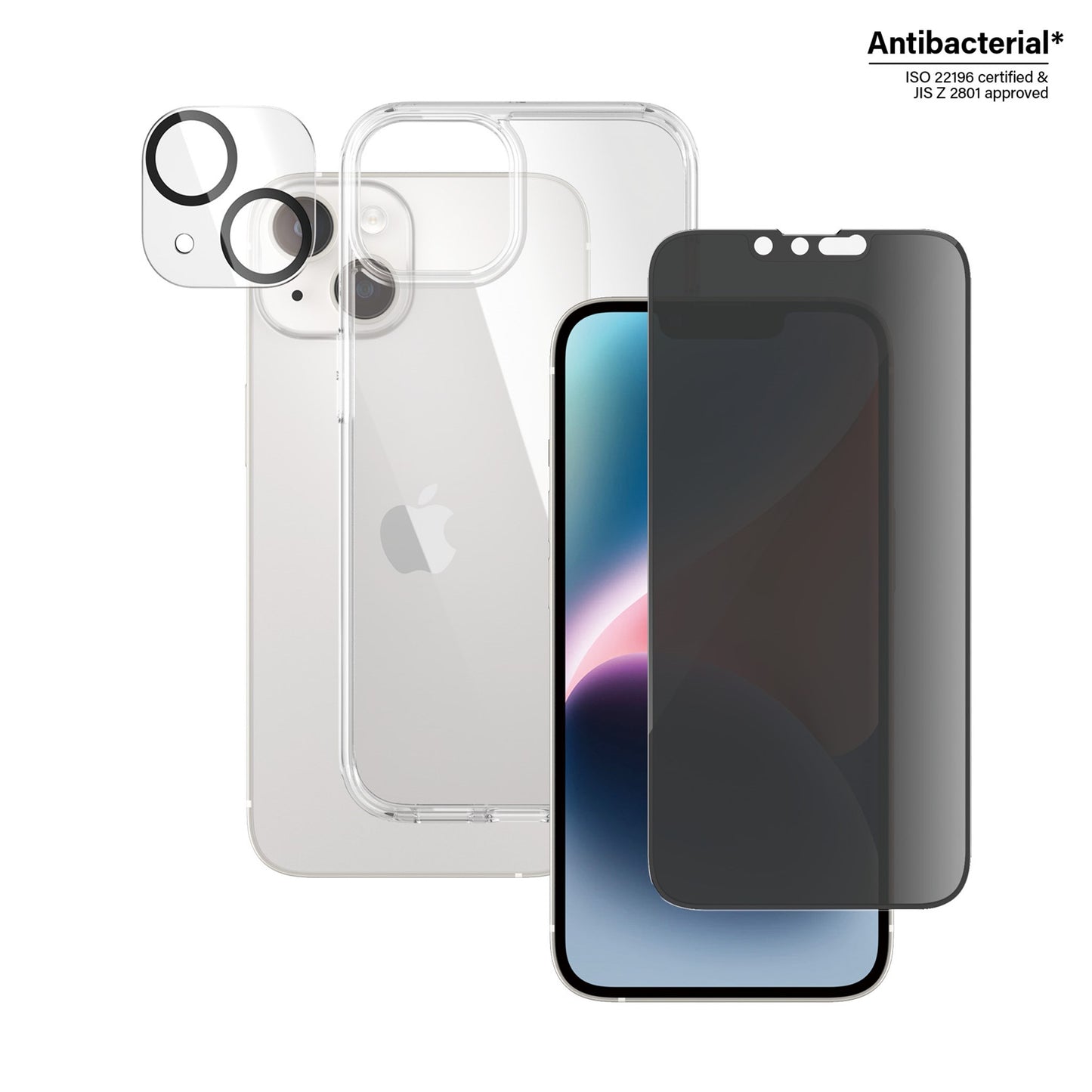 PanzerGlass® Privacy 3-in-1 Pack iPhone 14