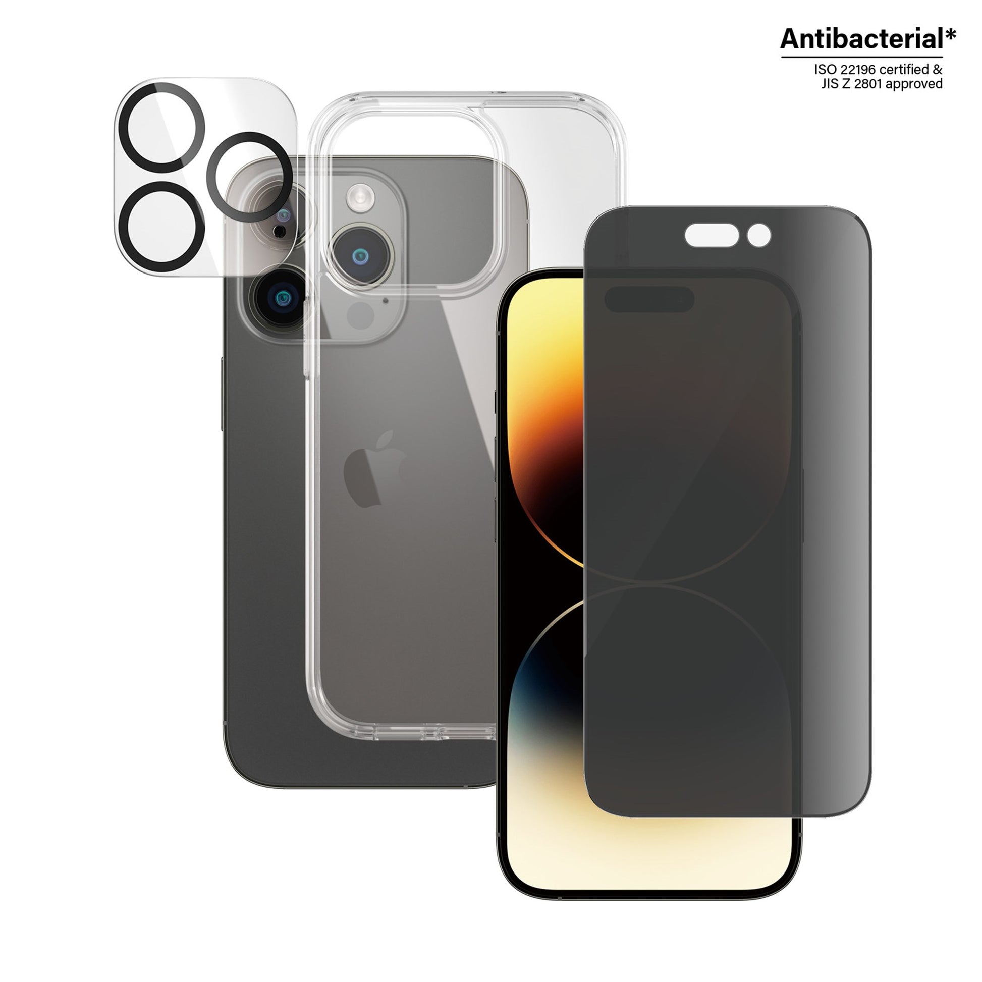 PanzerGlass™ 3-in-1 Privacy Protection Pack iPhone 14 Pro