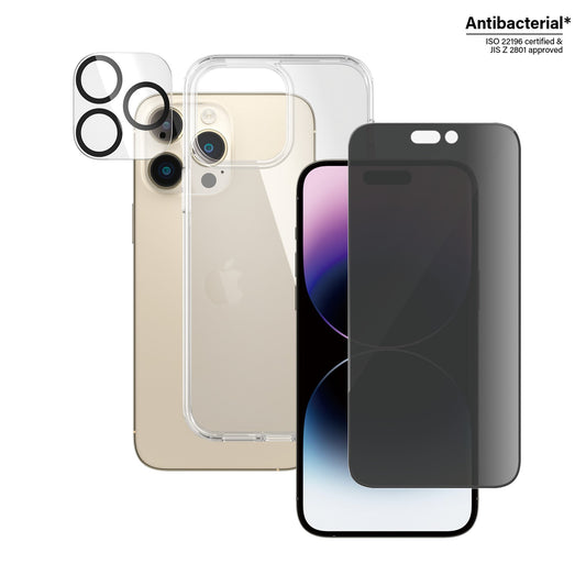PanzerGlass™ Privacy 3-in-1 Pack iPhone 14 Pro Max
