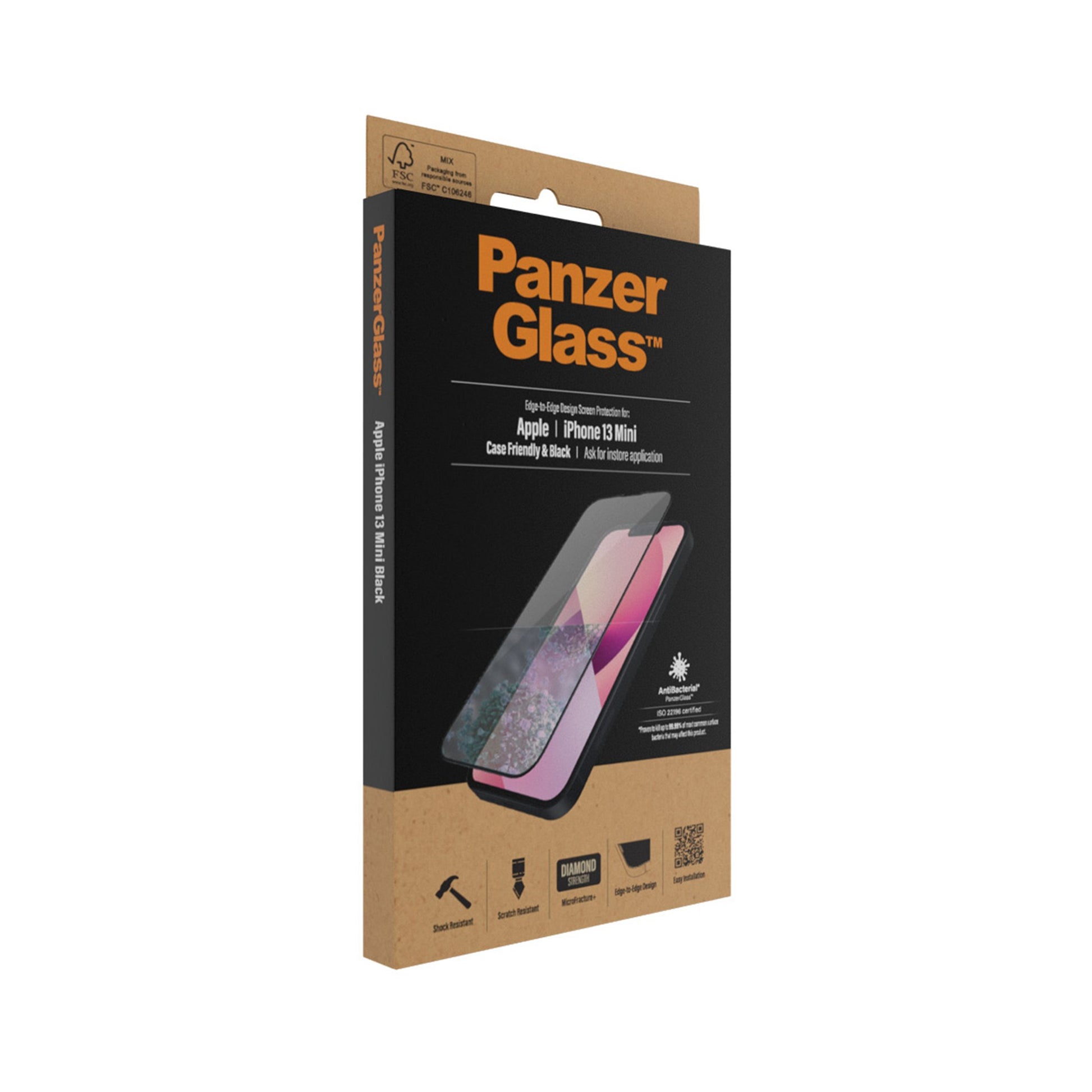 PanzerGlass™ Screen Protector Apple iPhone 13 Mini | Edge-to-Edge 4