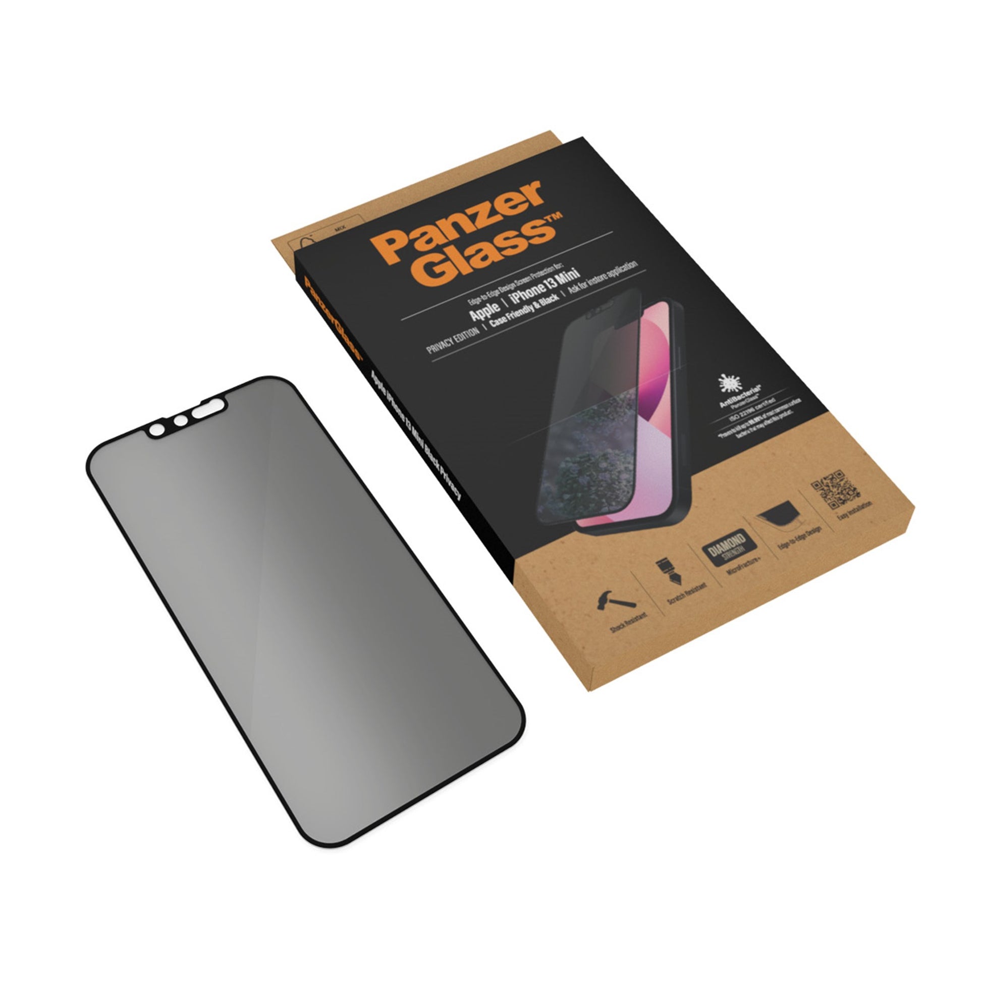 PanzerGlass™ Privacy Screen Protector Apple iPhone 13 Mini | Edge-to-Edge 5